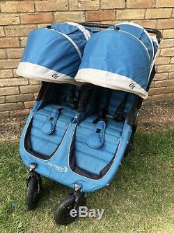 Baby Jogger City Mini GT Double Twin All Terrain Stroller Teal Gray