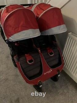 Baby Jogger City Mini Gt Double / Twin Crimson Red Pushchair / Stroller