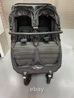 Baby Jogger City Mini Gt Double Twin Stroller Pushchair In Black W Raincover