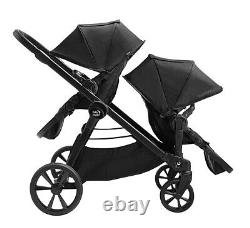 Baby Jogger City Select2 Twin Tandem Double Stroller w Second Seat Harbor Grey