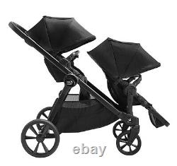 Baby Jogger City Select2 Twin Tandem Double Stroller w Second Seat Harbor Grey