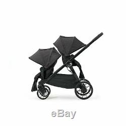 Baby Jogger City Select Lux Tandem Twin Double Stroller with 2nd Seat, Granite