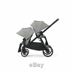 Baby Jogger City Select Lux Tandem Twin Double Stroller with 2nd Seat, Slate