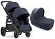 Baby Jogger City Select Lux Twin Double Stroller Indigo W Second Seat Bassinet