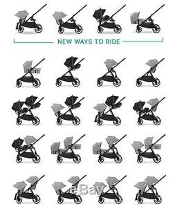 Baby Jogger City Select Lux Twin Double Stroller Slate with Second Seat & Bassinet