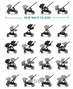 Baby Jogger City Select Lux Twin Double Stroller w Second Seat Slate OPEN BOX