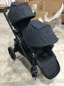 Baby Jogger City Select Lux Twin Double Tandem Second Seat Baby Stroller Granite