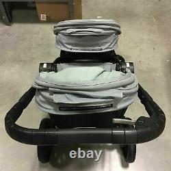 Baby Jogger City Select Lux Twin Tandem Double Baby Stroller + Second Seat Slate