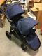 Baby Jogger City Select Lux Twin Tandem Double Stroller With Second Seat, Indigo