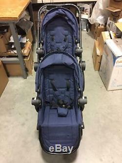 Baby Jogger City Select Lux Twin Tandem Double Stroller with Second Seat, Indigo