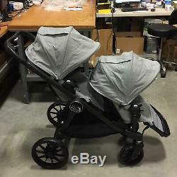 Baby Jogger City Select Lux Twin Tandem Double Stroller with Second Seat, Slate