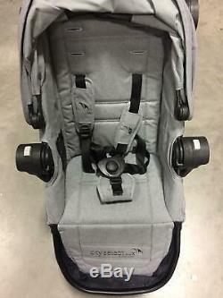 Baby Jogger City Select Lux Twin Tandem Double Stroller with Second Seat, Slate