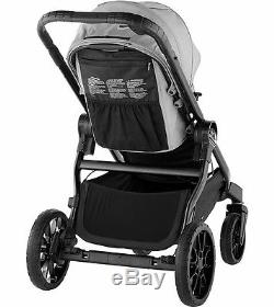 Baby Jogger City Select Lux Twin Tandem Double Stroller with Second Seat Slate