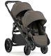 Baby Jogger City Select Lux Twin Tandem Double Stroller With Second Seat Taupe