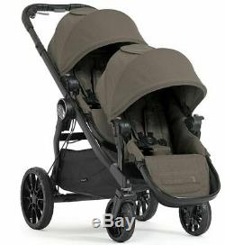 Baby Jogger City Select Lux Twin Tandem Double Stroller with Second Seat Taupe NEW