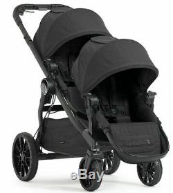 Baby Jogger City Select Lux Twin Tandem Double Stroller with Second Seat granite