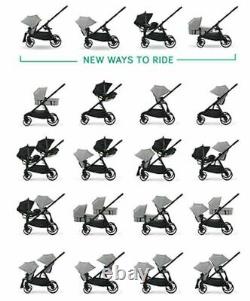 Baby Jogger City Select Lux Twin Tandem Double Stroller with Second Seat granite