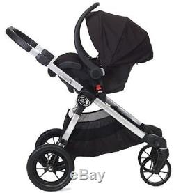Baby Jogger City Select Twin Double Stroller Black with Second Seat & Bassinet NEW
