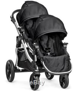 Baby Jogger City Select Twin Double Stroller Onyx with Second Seat & Bassinet