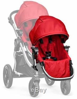 Baby Jogger City Select Twin Double Stroller Ruby with Second Seat & Bassinet