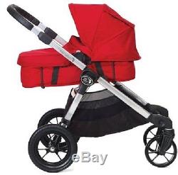 Baby Jogger City Select Twin Double Stroller Ruby with Second Seat & Bassinet