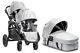 Baby Jogger City Select Twin Double Stroller Silver With Second Seat & Bassinet
