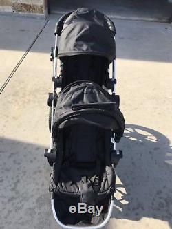 Baby Jogger City Select Twin Tandem Double Stroller Black