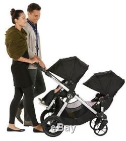 Baby Jogger City Select Twin Tandem Double Stroller Black with Second Seat NEW