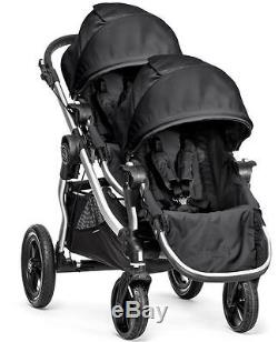 Baby Jogger City Select Twin Tandem Double Stroller Onyx with Second Seat NEW