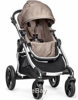 Baby Jogger City Select Twin Tandem Double Stroller Quartz w Second Seat NEW