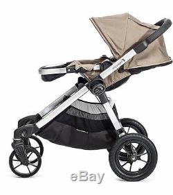 Baby Jogger City Select Twin Tandem Double Stroller Quartz w Second Seat NEW 