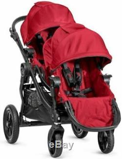 Baby Jogger City Select Twin Tandem Double Stroller Red with Second Seat NEW