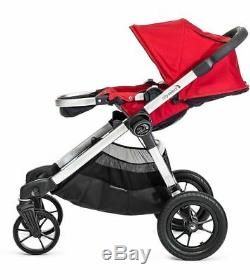 Baby Jogger City Select Twin Tandem Double Stroller Ruby w Second Seat NEW