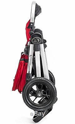 Baby Jogger City Select Twin Tandem Double Stroller Ruby w Second Seat NEW