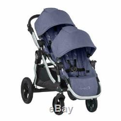 Baby Jogger City Select Twin Tandem Double Stroller with Second Seat Moonlight New