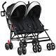 Baby-joy Foldable Twin Baby Double Stroller Kids Ultralight Umbrella Stroller