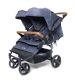 Baby Monsters Easy Twin 2.0 Double Stroller In Denim Brand New! Free Shipping