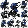 Baby Newborn Pram System Twin Tandem Pushchair +2nd Seat +carseats +adaptors New