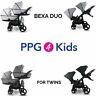 Baby Pram Bexa Duo For Twins, Double Pushchair + 2xcar Seat, 4in1 Travel System