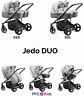 Baby Pram Jedo Duo For Twins, Double Pushchair + 2xcar Seat, 4in1 Travel System