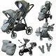 Baby Pram System Double Twin Travel Tandem Pushchair Buggy Stroller -harmony New