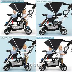 Baby Stroller Double Twins Twin Seats Nursery Seat Travel Bag Center New System