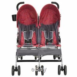 Baby Stroller For Twins Two Kids Double Buggy Light Folding Canopy Storage Bags