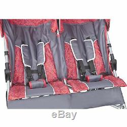 Baby Stroller For Twins Two Kids Double Buggy Light Folding Canopy Storage Bags