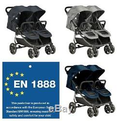 Baby Tandem Double Stroller Twin Pushchair Pram Buggy Travel Different Designs