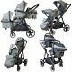 Baby Tandem Double Twin Pram Travel System Harmony Pushchair Stroller New