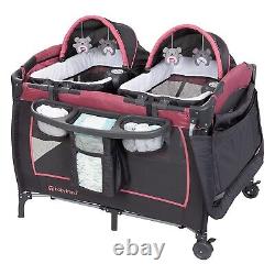Baby Trend Double Jogger Stroller Combo Twins Deluxe Playard Mega Bundle Set