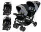 Baby Trend Double Stroller Travel Set With 2 Car Seats Twins Combo