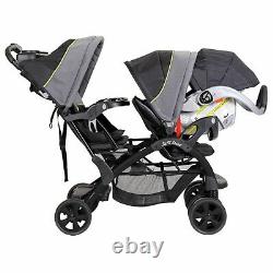 Baby Trend Double Stroller Travel Set with 2 Car Seats Twins Combo