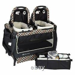 Baby Trend Double Stroller with 2 Car Seat Twin Playard Crib Travel System Combo